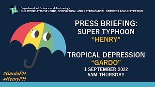 Press Briefing TD quotGardoPHquot and STY quotHenryPHquot Update Wednesday 5AM September 1 2022 [upl. by Romain]