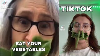 EAT YOUR VEGETABLES VEGAN TEACHER  TIKTOK COMPILATION [upl. by Anelas]