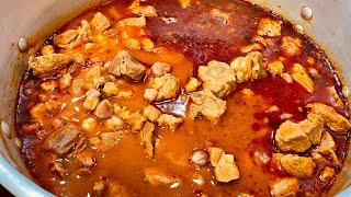 🔴Pozole Rojo Con MAIZ NIXTAMALIZADO en casa Pozole rojo [upl. by Ytsenoh]