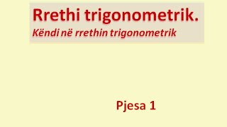 Rrethi trigonometrik  Pjesa 1 Klasa virtuale [upl. by Volney]