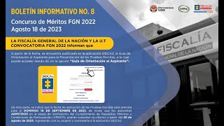 Fecha de pruebas y explicación Guia de Orientación Concurso Fiscalía 2023 [upl. by Dal]