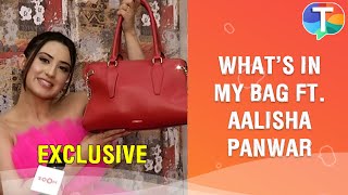 Whats in my bag with Aalisha Panwar  Exclusive [upl. by Photima]