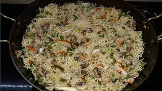 Mushroom Fried Rice  Mushroom Rice Recipe in tamil  Lunch box recipe  காளான் சாதம் [upl. by Janerich]