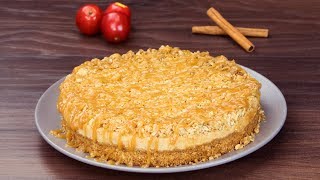 Cheesecake cu mere și caramel un desert cremos fin și extrem de delicios [upl. by Cranston]