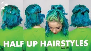 HALF UP HALF DOWN HAIRSTYLES FOR SHORT HAIR [upl. by Chapel549]