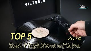 TOP 5 Best Vinyl Record Player with Bluetooth 2024 [upl. by Furiya]