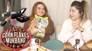 MAKYAJ CORN FLAKES MUKBANG MISIR GEVREĞİ [upl. by Grayce]