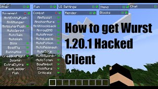 How to get Wurst 1201 Hacked Client in minecraft [upl. by Harlie352]