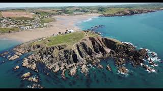 Bigbury on Sea  Burgh Island  2020 by drone DJI MAVIC PRO [upl. by Lebasy]