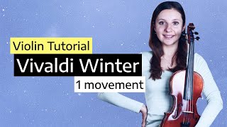 Vivaldi Winter 1 Movement Violin Tutorial [upl. by Jimmie]