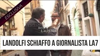 LANDOFI SCHIAFFO A GIORNALISTA LA7  VIDEO [upl. by Agon262]