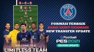 FORMASI TERBAIK PSG SEASON 2022  PES 2021  PSGXMESSI [upl. by Player]