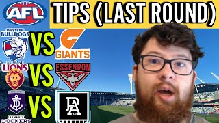 AFL ROUND 24 TIPS  PREDICTIONS [upl. by Thayer978]