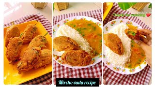 Mirchi vada recipe Stuffed chilli recipe [upl. by Tnomed]