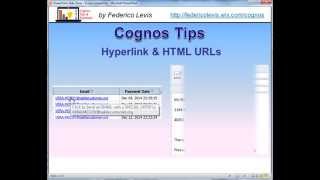 Cognos RS Hyperlink and HTML URLs [upl. by Johannes]