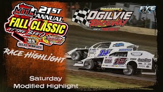 Ogilvie Raceway 10524 WISSOTA Modified Highlight [upl. by Nuawed]