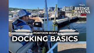 Bridge Marina Pontoon Boat Docking Basics boat docking howto [upl. by Courtund59]