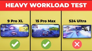 Pixel 9 Pro XL vs iPhone 15 Pro Max vs S24 Ultra  Heavy Workload Test [upl. by Bortman]