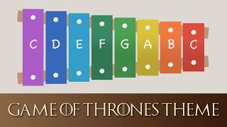 How to play Game of Thrones Theme Song on a Xylophone Easy Songs Tutorial [upl. by Erdman]