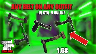 How to get the COP BeltAll Belts on any OUTFIT in GTA V OnlineAFTER PATCH 158tricz [upl. by Inna]