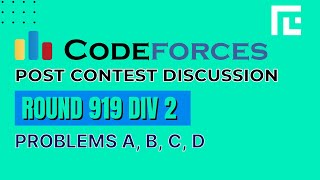 Codeforces Round 919 div 2  Video Solutions  A to D  by Gaurish Baliga  TLE Eliminators [upl. by Avah91]