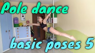 Pole Dance basic poses moves 5 [upl. by Nairadas]