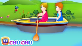 Row Row Row Your Boat Nursery Rhyme with Lyrics  Lullaby Songs for Babies by ChuChuTV [upl. by Mcclelland]