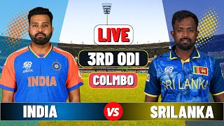 Live India vs Sri Lanka 3rd ODI  IND vs SL Live Cricket match Today [upl. by Adnotal936]