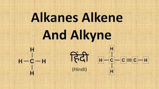 What are Alkane Alkene and Alkynes in Hindi [upl. by Ruhnke]