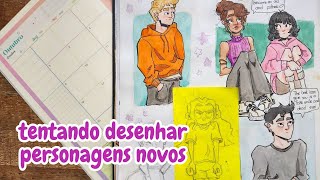 Tentando desenhar personagens novos e passando raiva [upl. by O'Donnell]