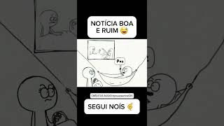 NOTÍCIA BOA E RUIM 😅 animacaobrasileira comedia animacaodigital memes animacaocurta humor [upl. by Teodora]