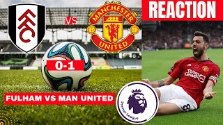 Fulham vs Manchester United 01 Live Premier League EPL Football Match Score reaction Highlights [upl. by Narol]