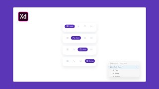 Using Component States in Adobe XD  App Menu Design amp Prototype Tutorial [upl. by Eniawed292]
