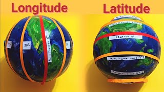 Latitude Longitude model for school project  How to make 3D Model of Longitude And Latitude [upl. by Akcirderf]