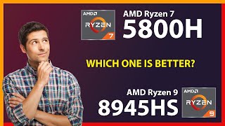 AMD Ryzen 7 5800H vs AMD Ryzen 9 8945HS Technical Comparison [upl. by Htims]