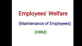 Employees welfare  Maintenance of Employees Compensation management  HRM Part 7 [upl. by Esorbma]