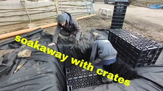 drive soakaway with crates [upl. by Wichern]