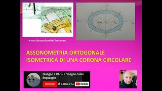 Assonometria ortogonale isometrica di una corona circolare [upl. by Jehial]