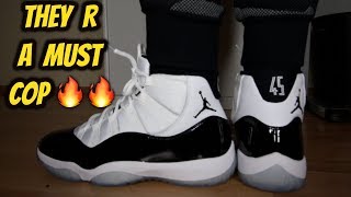 ALL U NEED 2 KNOW NIKE AIR JORDAN 11 CONCORD 2018 REVIEWONFEET [upl. by Aniles]