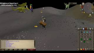 OSRS How to safe spot green dragons P2P [upl. by Ayian]