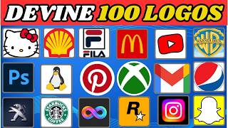 🧠DEVINE 100 LOGOS EN 3 SECONDES ✅📚🏆 QUIZ LOGOS 2024 [upl. by Esereht]