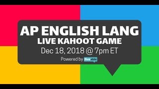 AP English Lang 🔥 Fall Semester Review Kahoot Game [upl. by Renae108]