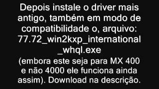 Driver nVIDIA GeForce MX 4000 para Windows 7 [upl. by Karol]