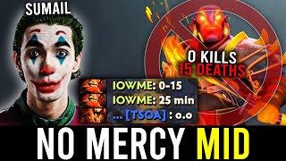 SUMAIL SHADOW FIEND 100 DESTROYED EMBER SPIRIT MID  NO MERCY [upl. by Ayerhs]