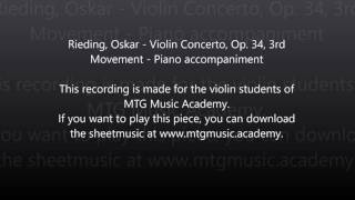 Rieding Oskar Violin Concerto Op 34 3rd Movement Piano accompaniment [upl. by Terr468]