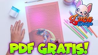 ESQUELAS HOJA DECORADA CARTAS PARA CAMBIAR PDF GRATIS  Kits Imprimible GRATSI [upl. by Sweet421]