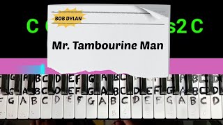 Mr Tambourine Man Bob Dylan organ chord style cover song [upl. by Nonnac510]