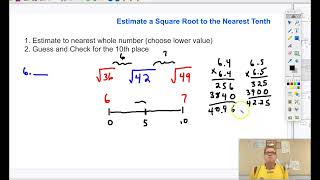 Estimate Square Root to the Nearest Tenth [upl. by Gujral613]