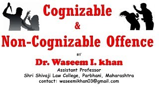 Cognizable and Noncognizable offence  Difference between cognizable and non cognizable offence [upl. by Otrebliw]