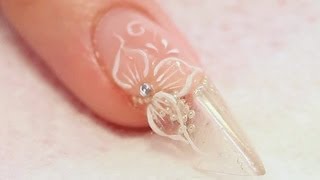 Acrylic Edge Nail with Encapsulated Beads Tutorial [upl. by Robertson530]